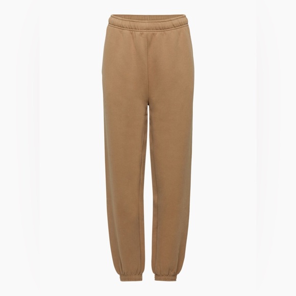 TNA Pants - TNA Cozy Fleece Boyfriend Basic Sweatpant - Khaki Beige
